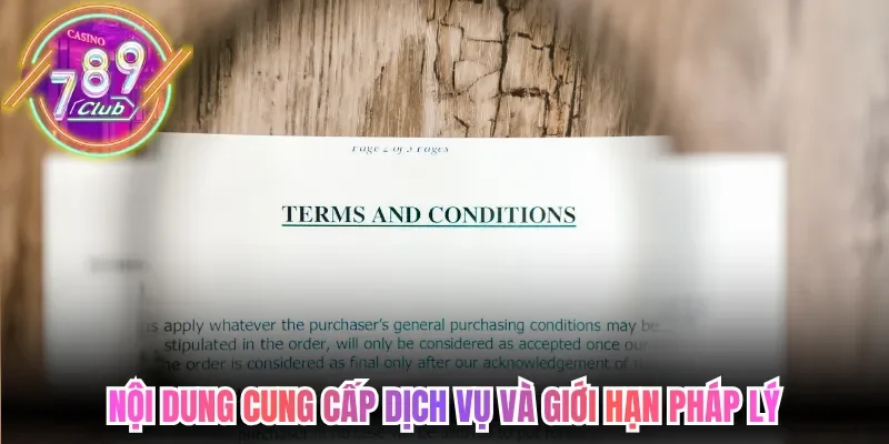 Nội dung cung cấp dịch vụ và giới hạn pháp lý