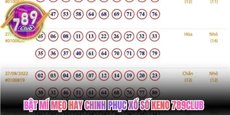 Bật mí mẹo hay chinh phục cách chơi xổ số Keno 789Club